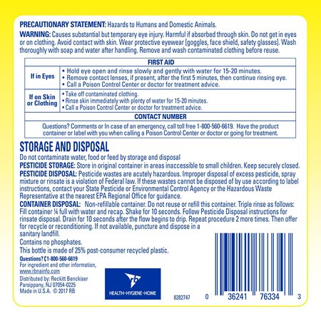 Lysol Cleaners & Detergents, 1 gal. Bottle, Lemon, 4 PK 36241-76334